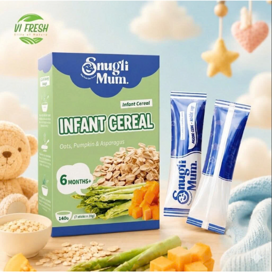 Oat, Pumpkin & Asparagus Baby Weaning Cereal Snugli Mum
