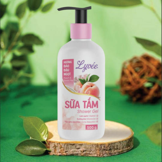 Shower Gel Peach & Sweet Pea Lyvée