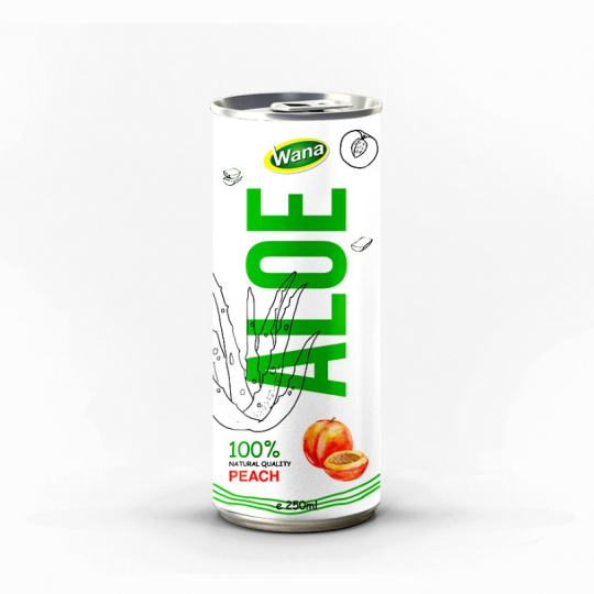 Premium Peach Flavored Aloe Vera Drink Wana