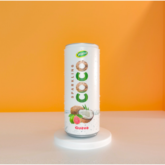 Coconut Drink with Soda and Guava Juice Wana